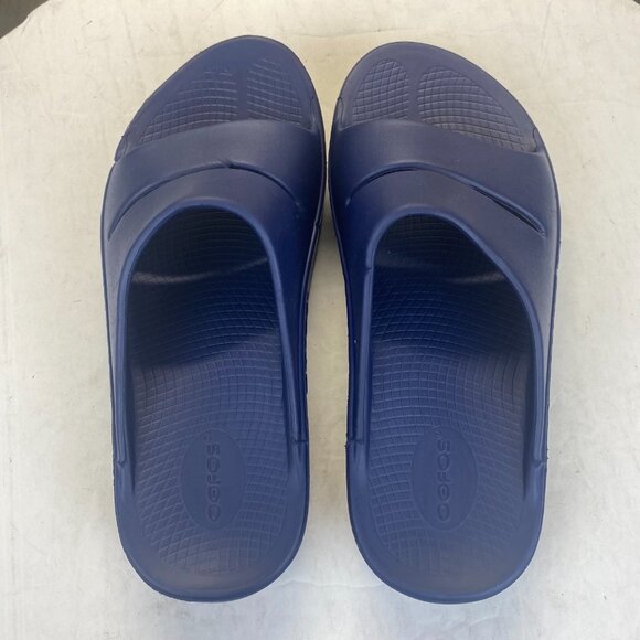 OOFOS OOahh Size 11 Womens 9 Mens Slip On Slide Recovery Sandals Blue,Comfort - Picture 4 of 12